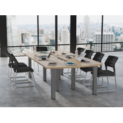 Krzesła Helsinki (10 szt ) i Stół konferencyjny  264x138cm RUMBA 10